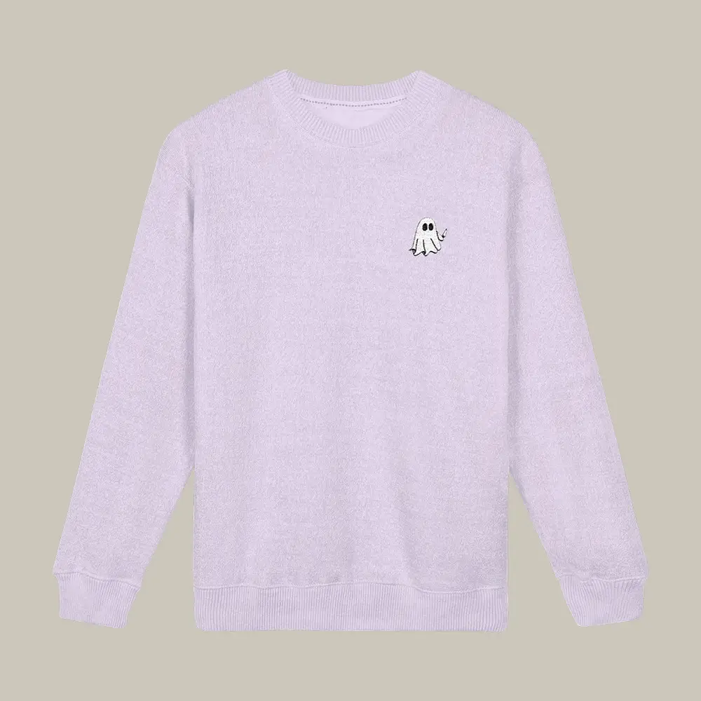 Ghosty MWMH Sweater Murder With My Husbandc Apparel Gift For Crime Podcast Lover