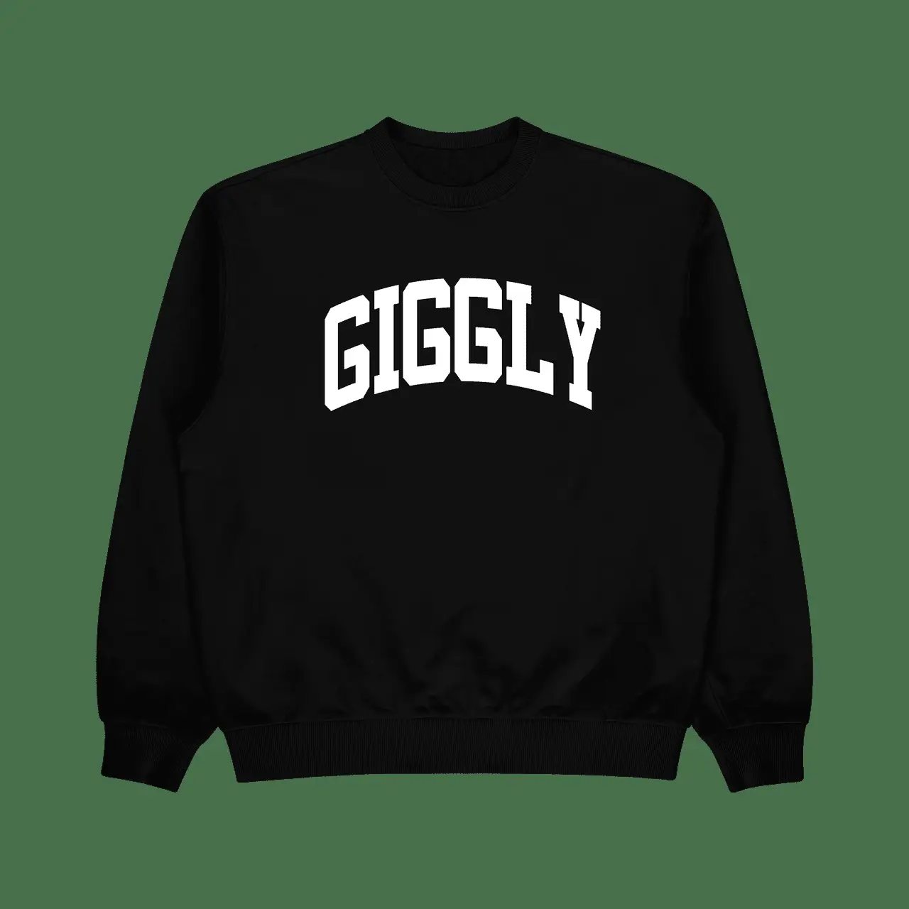 Giggly Squad Merch Collegiate Sweatshirt Black Giggly Squad Tour Crewneck Clothing Gifts