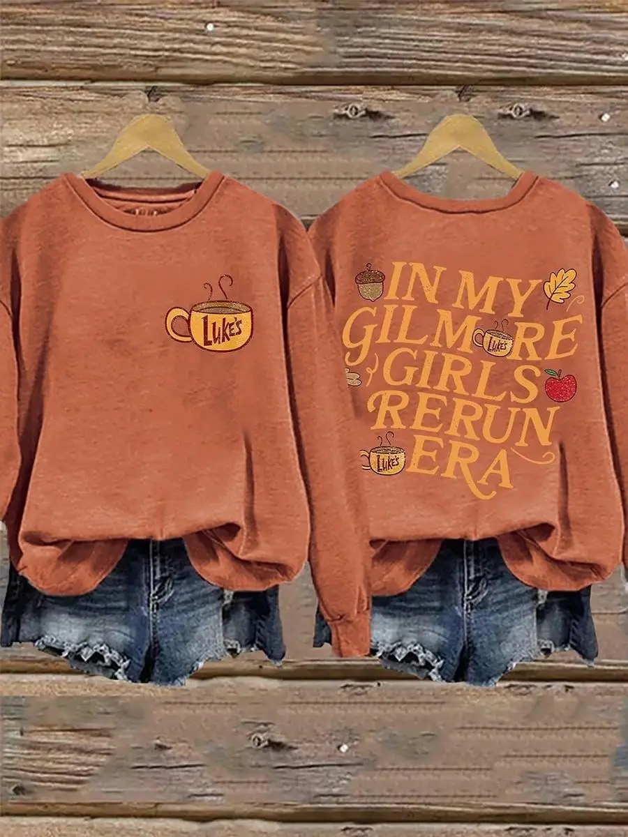 Gilmore Girls 25th Anniversary Sweatshirt In My Gilmore Girls Rerun Era Stars Hollow Merch