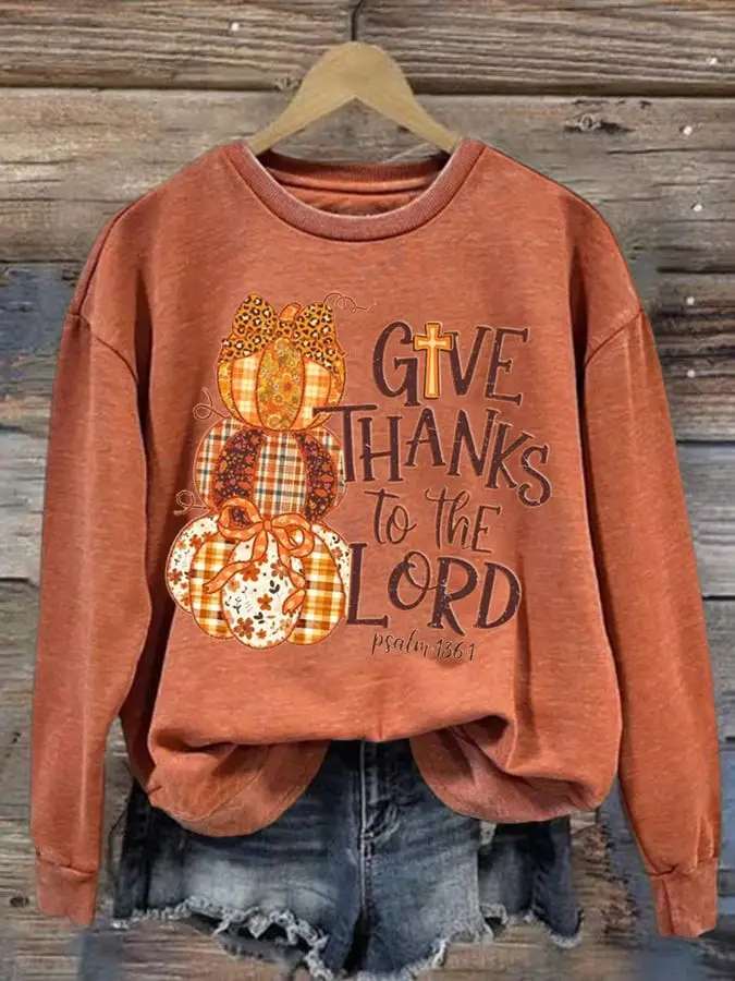 Give Thanks To The Lord Sweatshirt Cozy Autumn Vibes Merch Gifts Ideas Give Thanks To The Lord Sweatshirt Cozy Autumn Vibes Merch Gifts Ideas - Image 1
