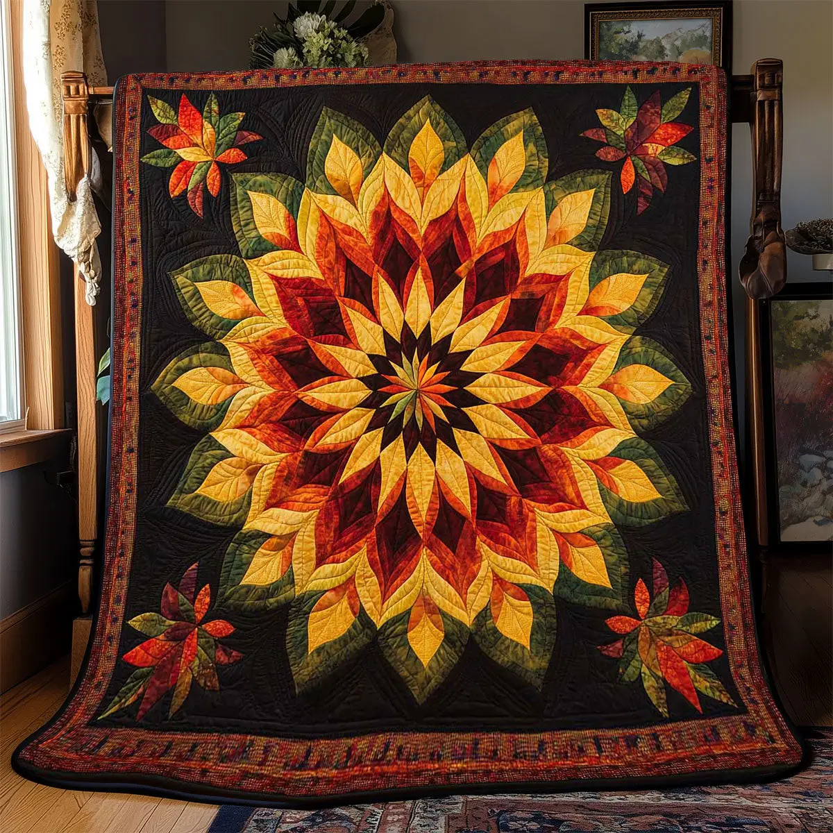 Glorious Blooming Flower Quilt Premium Quilt Blanket Gift for Cozy Winter Nights