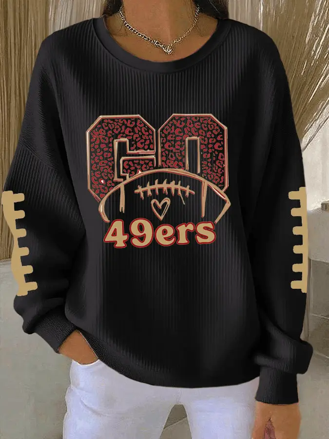 Go 49ers Sweatshirt Womens San Francisco Football Merch Gift for Game Day