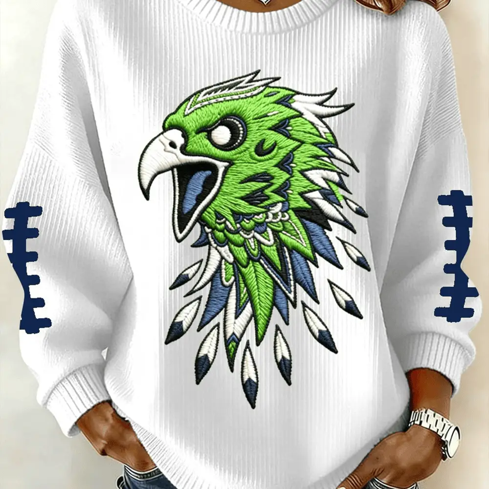 Go Hawks Seattle Seahawks Sweatshirt Football Sweatshirt Unique Gift For Girlfriend Go Hawks Seattle Seahawks Sweatshirt Football Sweatshirt Unique Gift For Girlfriend - Image 1