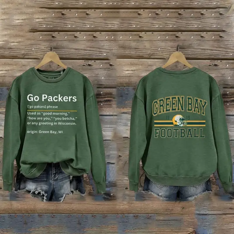 Go Packers Sweatshirt Green Bay Football Game Day Clothing Green Bay Packers Merch Fan Gifts Go Packers Sweatshirt Green Bay Football Game Day Clothing Green Bay Packers Merch Fan Gifts - Image 1
