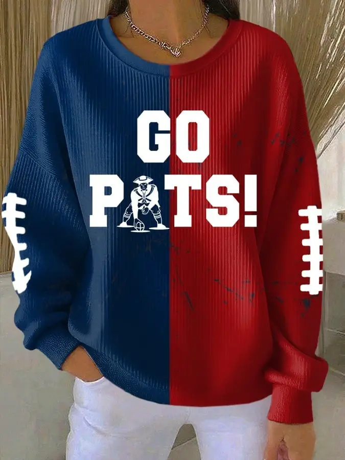 Go Pats New England Patriots Sweatshirt Game Day Merch Unique Football Patriots Gifts