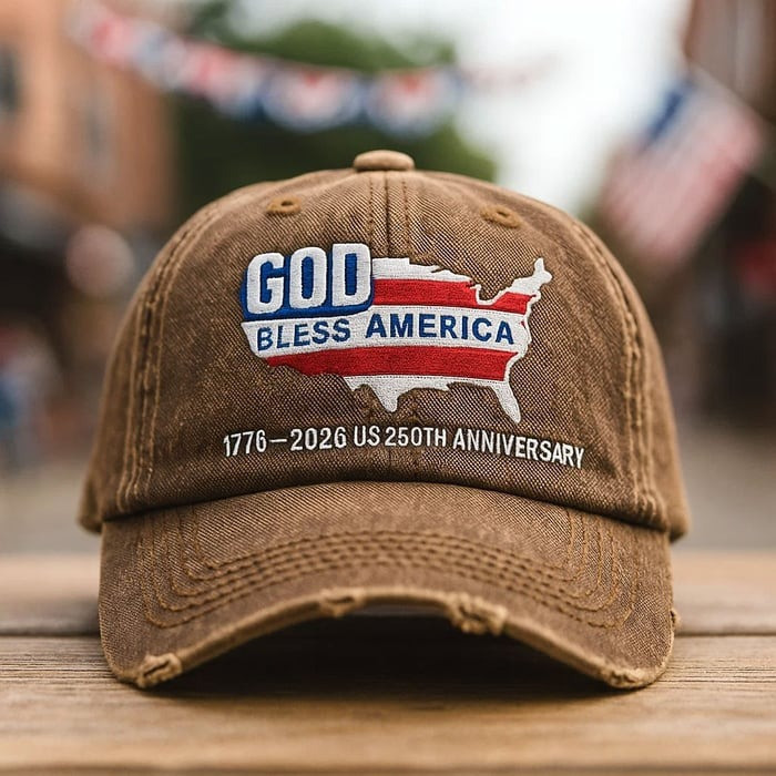 God Bless America Hat 250th Anniversary Cap Men Freedom Day Inspired Gifts For Christian