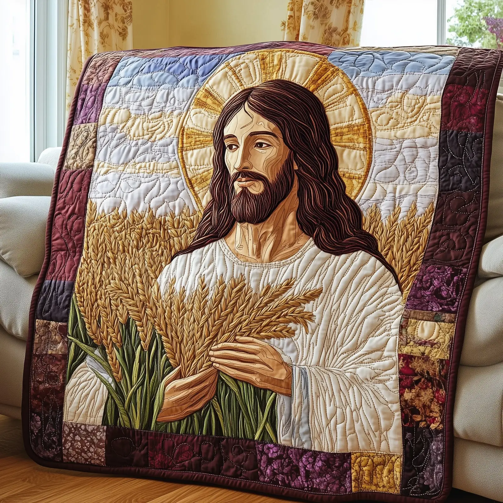 God Blessings Quilted Blanket Bed Room Decoration Unique Gifts Ideas For Mom