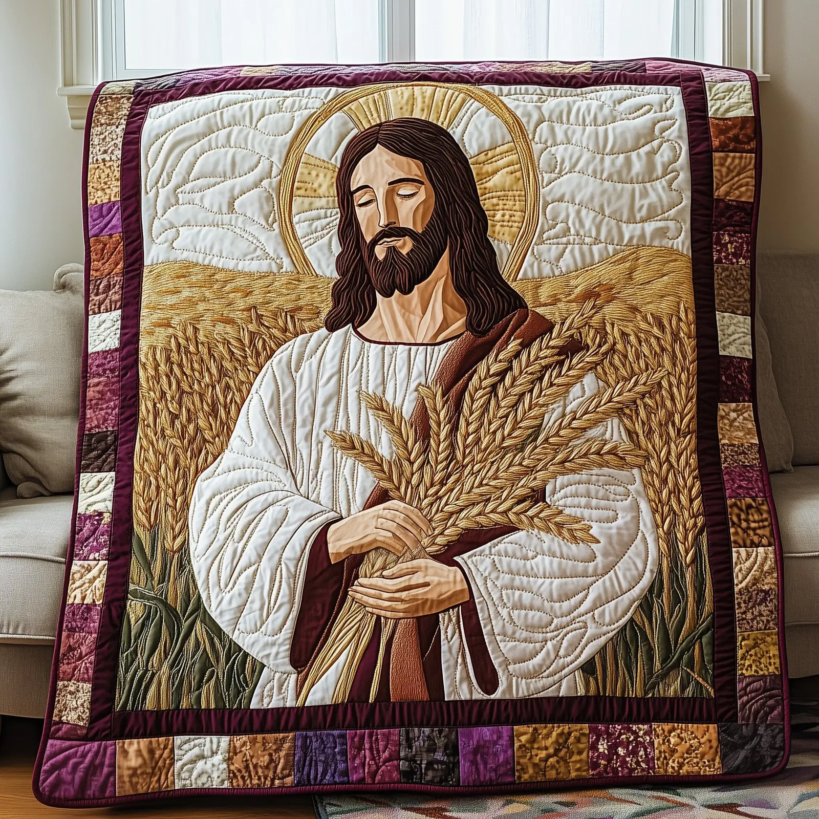 God Blessings Quilted Blanket Bed Room Decoration Unique Gifts Ideas For Sister