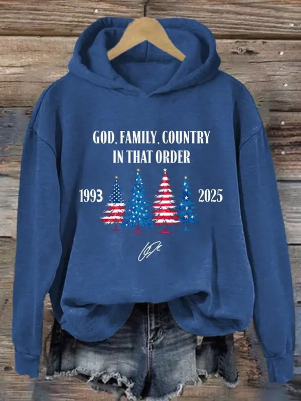 God Family Country Hoodie 1993 2025 In That Order Apparel Unique Gift For Women's