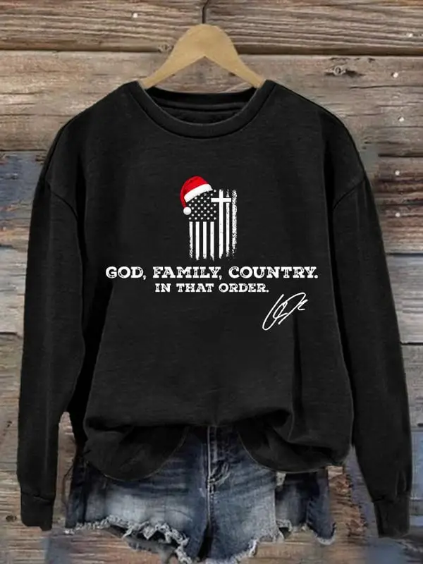 God Family Country Sweatshirt 1993 2025 In That Order Clothes Unique Gift For Mother