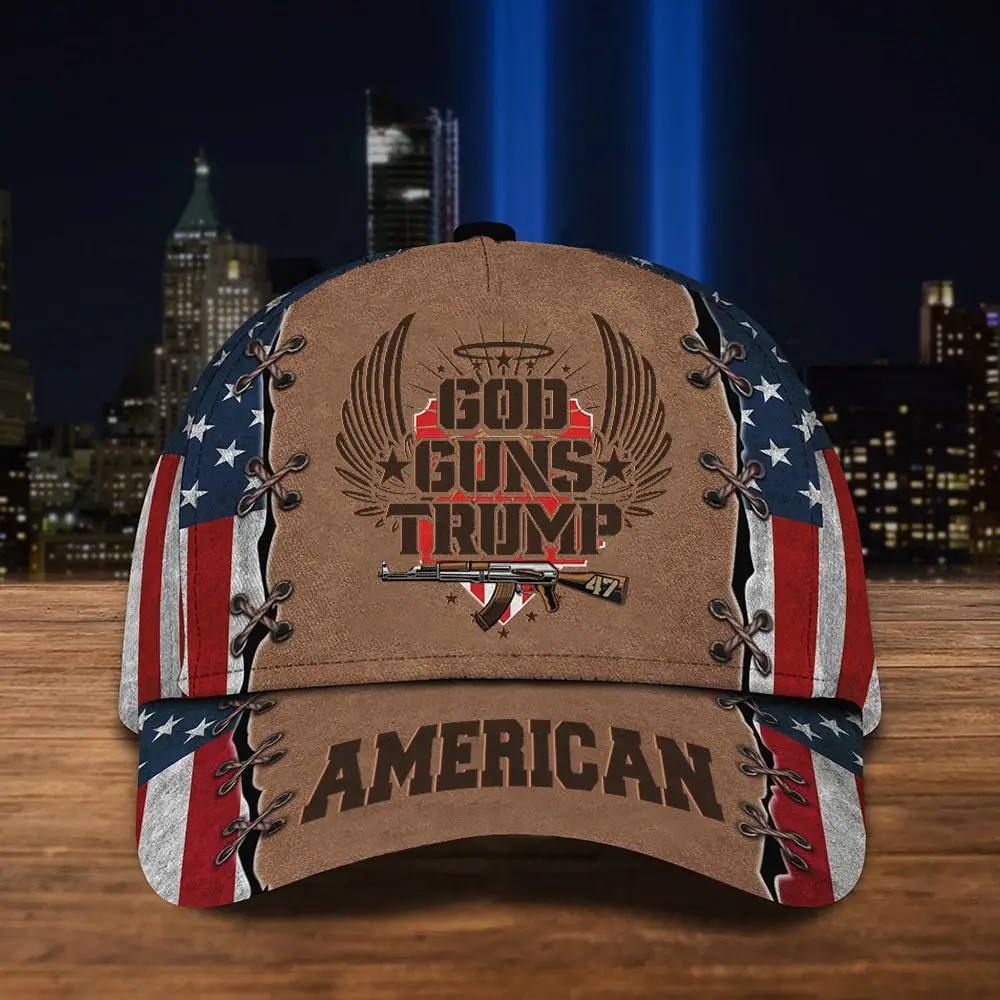 God Guns Trump Hat Donald Trump 2024 Hat Support MAGA Merch Gifts For Gun Lovers
