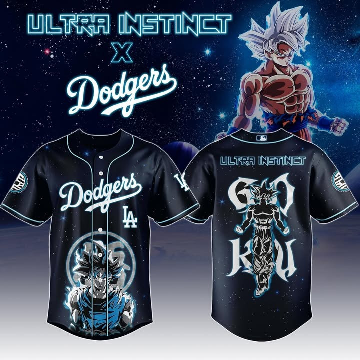 Goku Ultra Instinct x Dodgers Jersey Dragon Ball Fan Gifts For Him Adults LA Dodgers Fans Goku Ultra Instinct x Dodgers Jersey Dragon Ball Fan Gifts For Him Adults LA Dodgers Fans - Image 1
