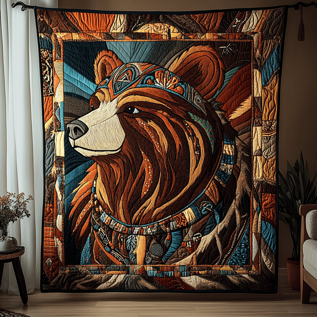 Golden Bear Quilted Blanket Best Couch Throw Blanket Unique Cat Gifts For Cat Lovers