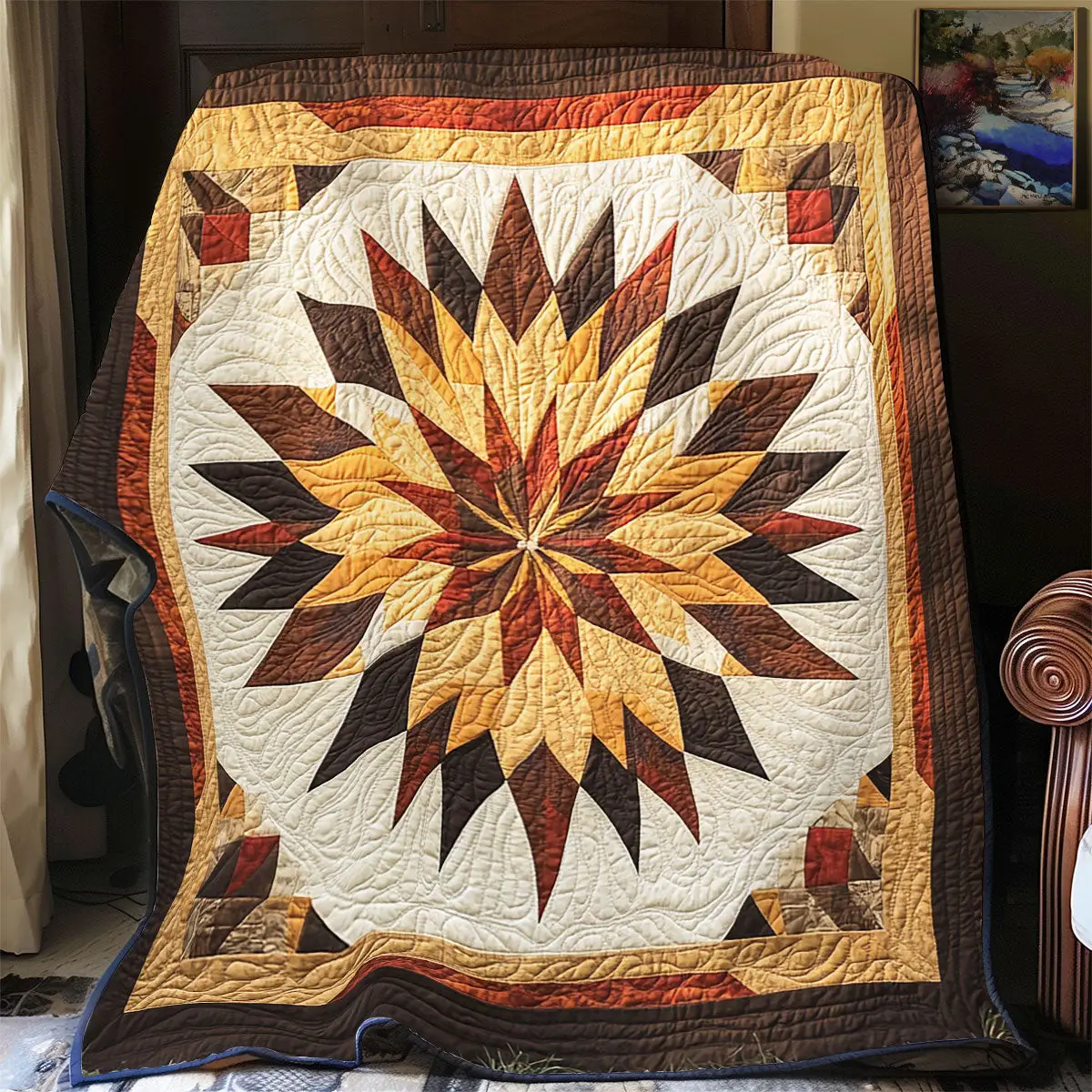 Golden Phoenix Quilt Blanket For Couch Mother's Day Presents For Grandma