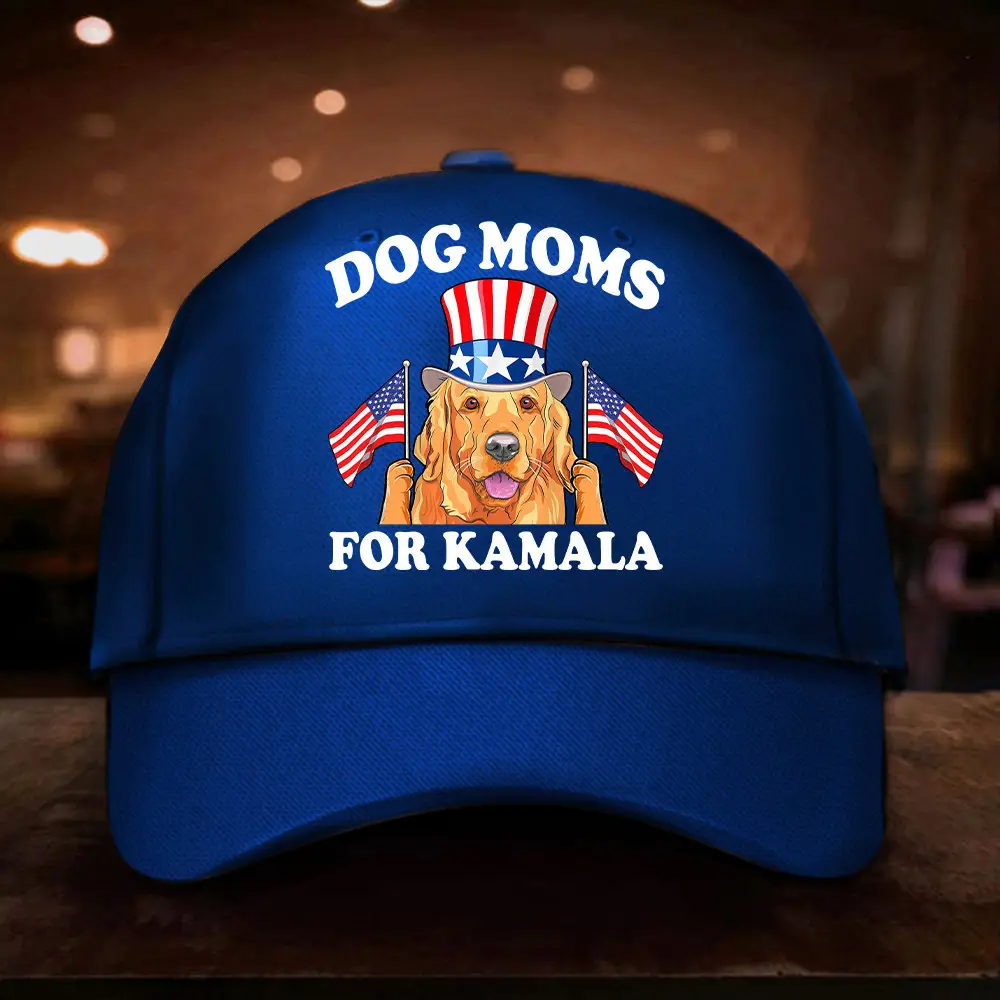 Golden Retriever Dog Moms For Kamala Hat Vote Kamala Harris 2024 Hat Golden Retriever Dog Moms For Kamala Hat Vote Kamala Harris 2024 Hat - Image 1