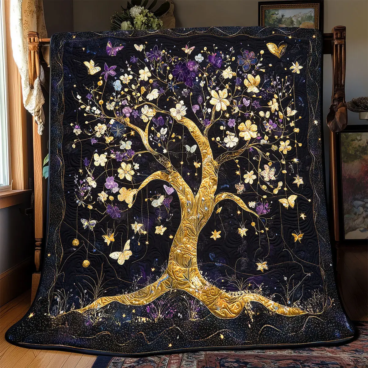 Golden Tree Quilted Blankets Dad Gifts For Father's Day 2025 Golden Tree Quilted Blankets Dad Gifts For Father's Day 2025 - Image 1