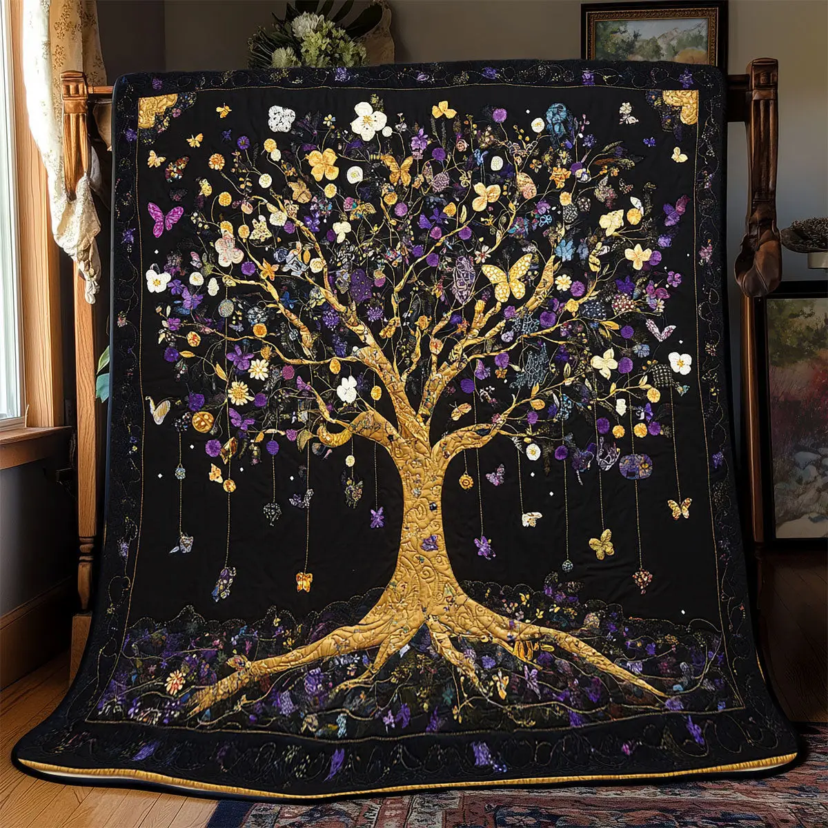 Golden Tree Quilted Throw Blankets Father In Law Gifts Dad's Day