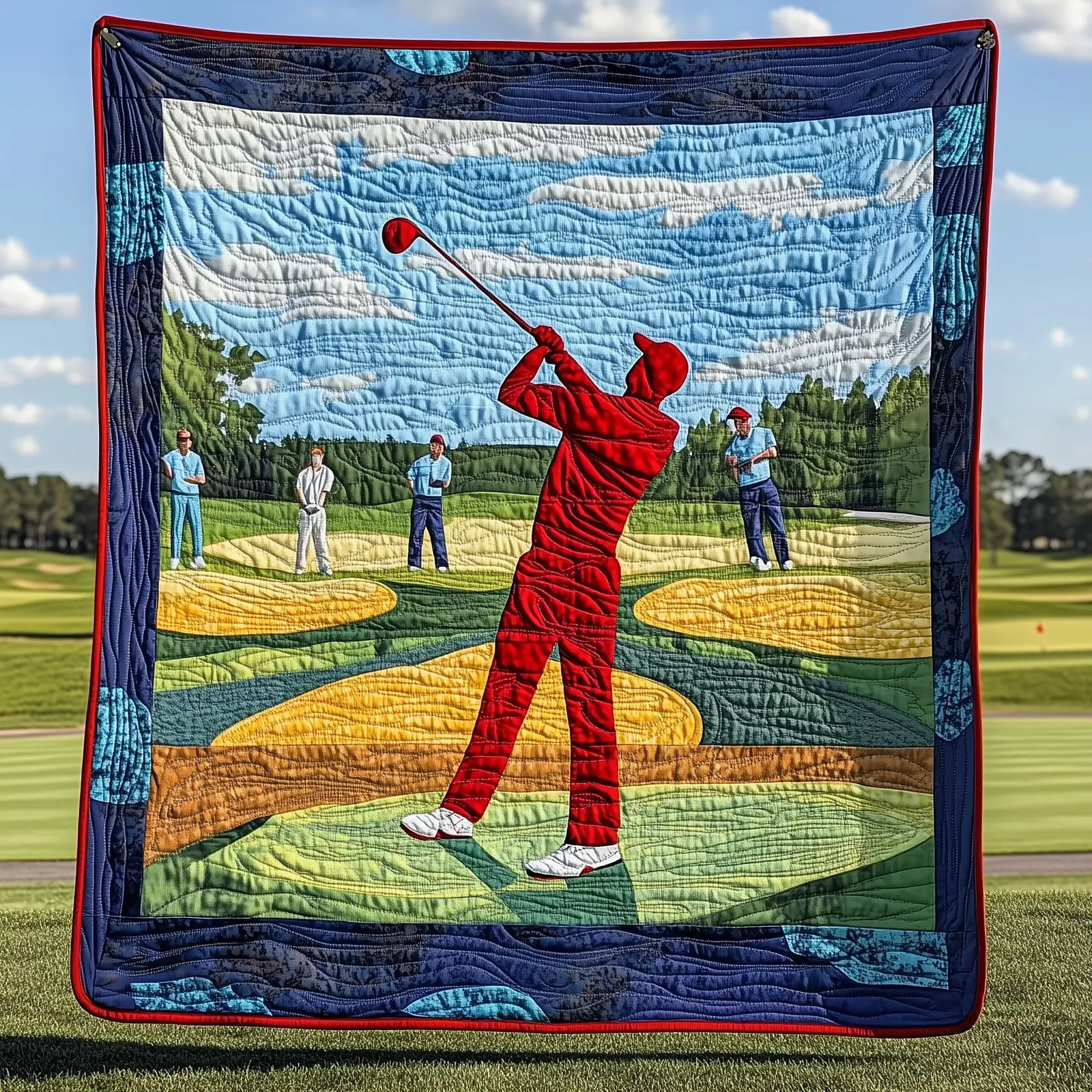 Golf Motion Mastery Quilted Blanket Throw Golf Gifts For The Golfer Who Has Everything