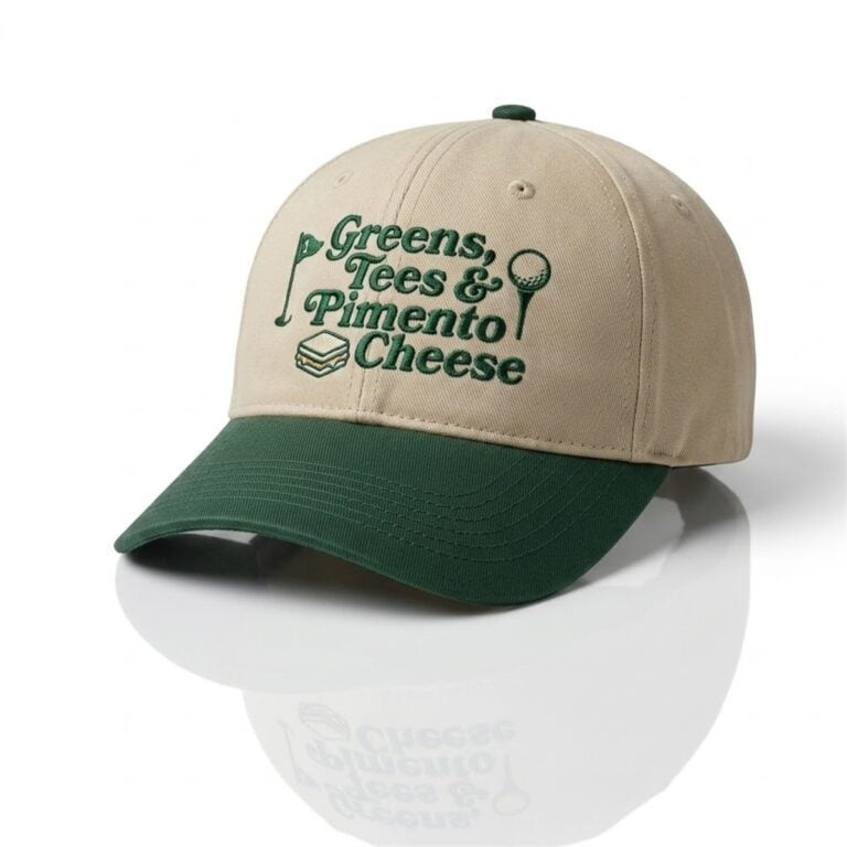 Golf Tees Pimento Cheese Baseball Cap Golfing And Snacks Clothes Gift For Sports Mom