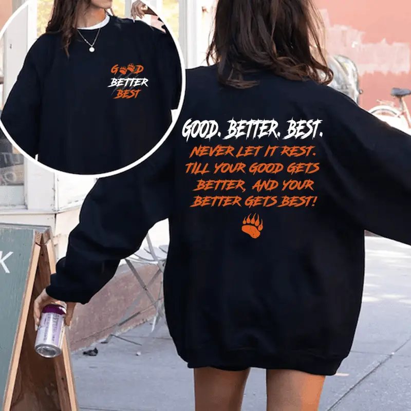 Good Better Best Sweatshirt Chicago Football Crewneck Game Day Outfit