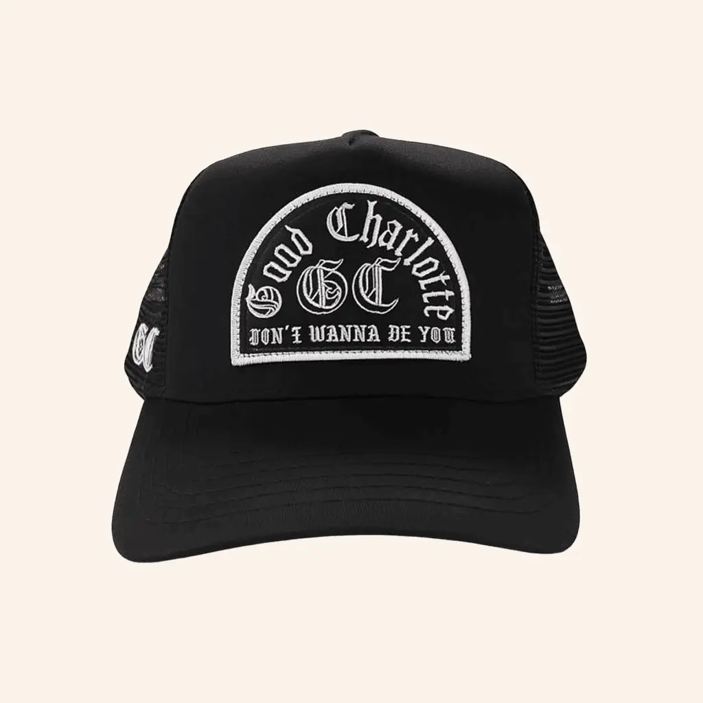 Good Charlotte Merch Embroidered GC Trucker Hat Gifts For Father -WearandDecor