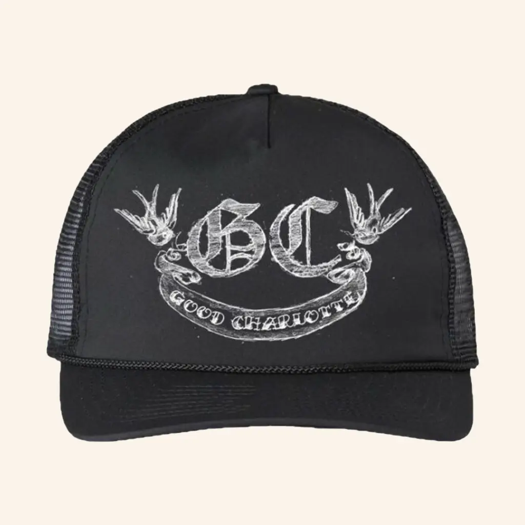Good Charlotte Merch Reimagined ST 25Th Anniversary Trucker Hat Gifts For Rock Lovers -WearandDecor