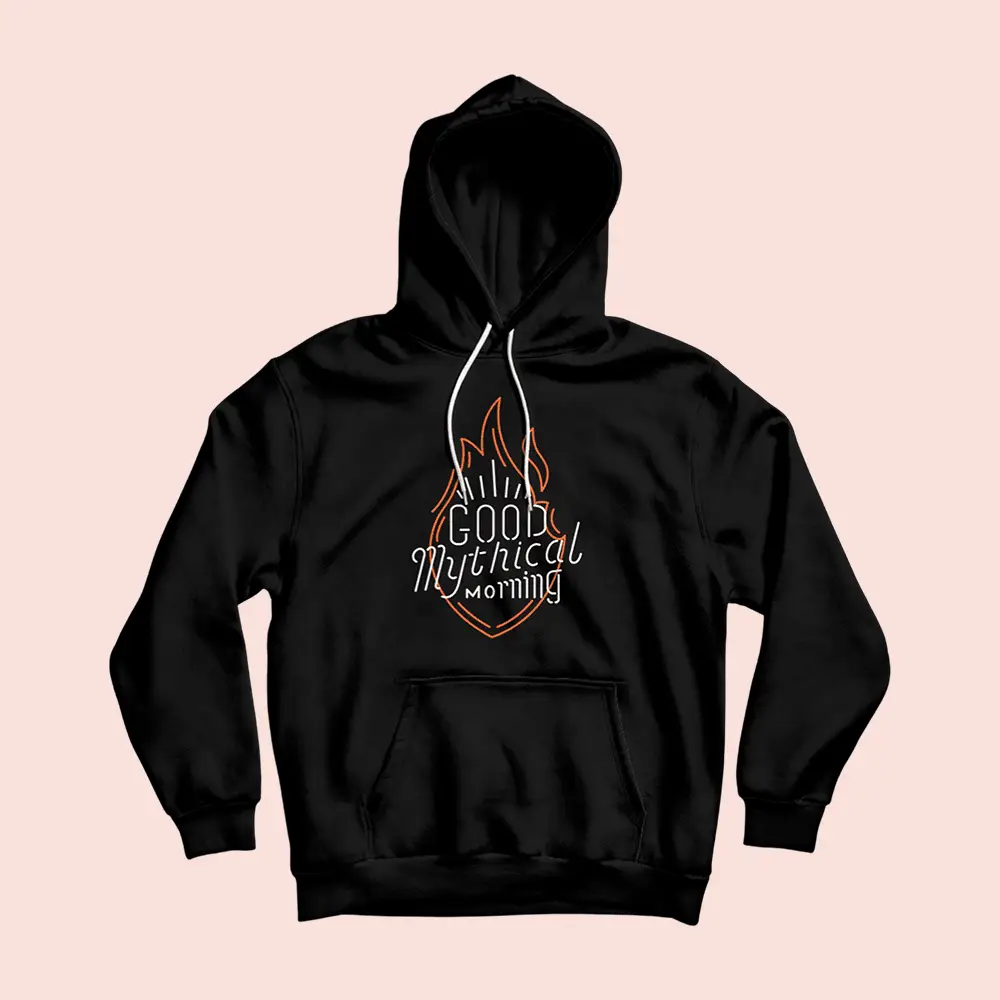 Good Mythical Morning Merch GMM Neon Sign Hoodie Birthday Ideas For Husband