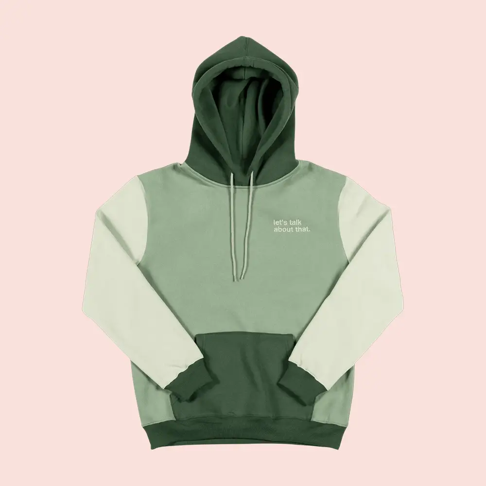 Good Mythical Morning Merch Let's Talk About That Colorblock Hoodie Unique Gifts For Friends