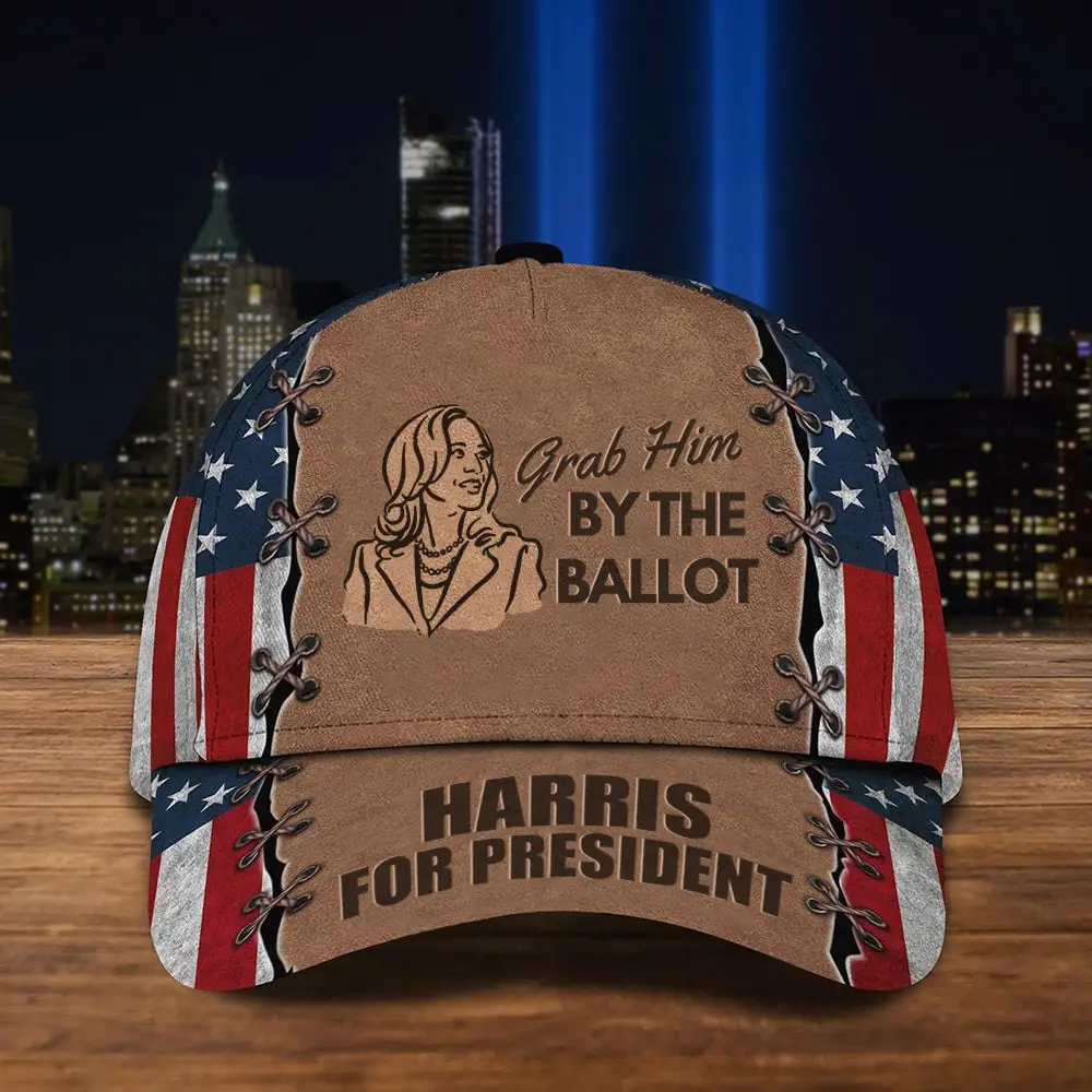 Grab Him by the Ballot Harris For President Hat Anti Trump American Flag Hat Kamala Merch Grab Him by the Ballot Harris For President Hat Anti Trump American Flag Hat Kamala Merch - Image 1