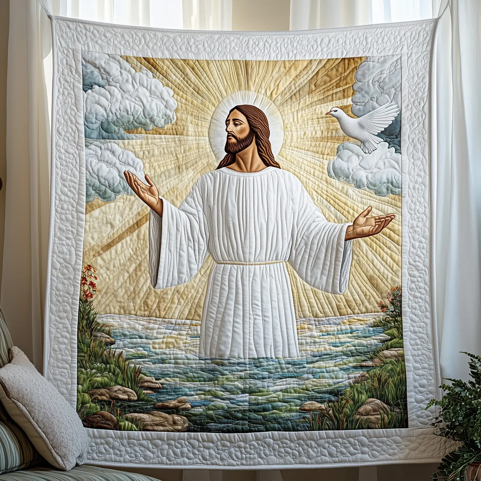 Grace From Above Quilted Blanket Holiday Bed Room Decoration Gifts Ideas Him