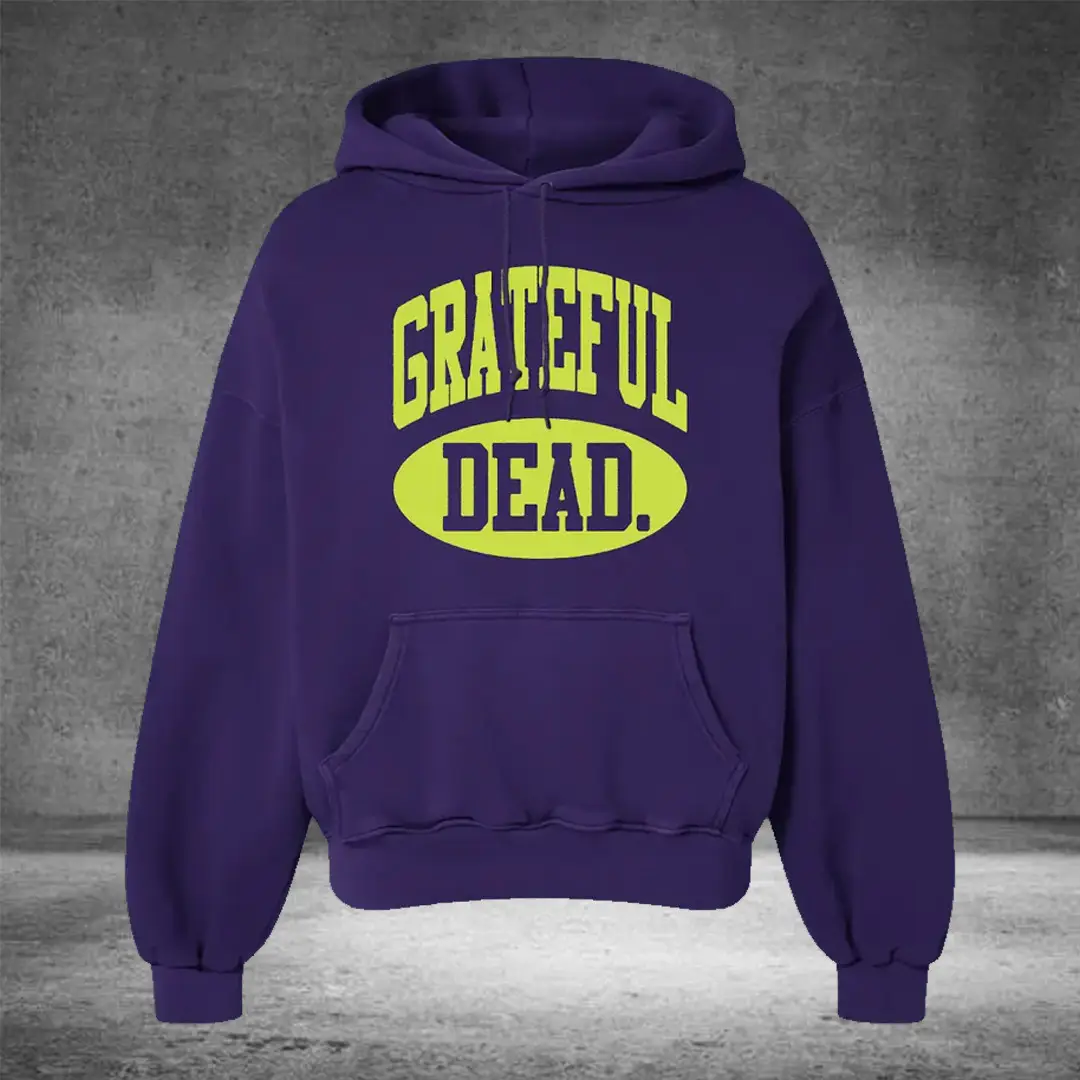 Grateful Dead Merch Collegiate Hoodie Birthday Gift for Rock Music Fans