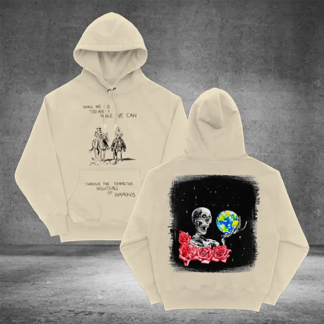 Grateful Dead Merch Dark Star Recycled Hoodie Cool Gift for Rock Fans