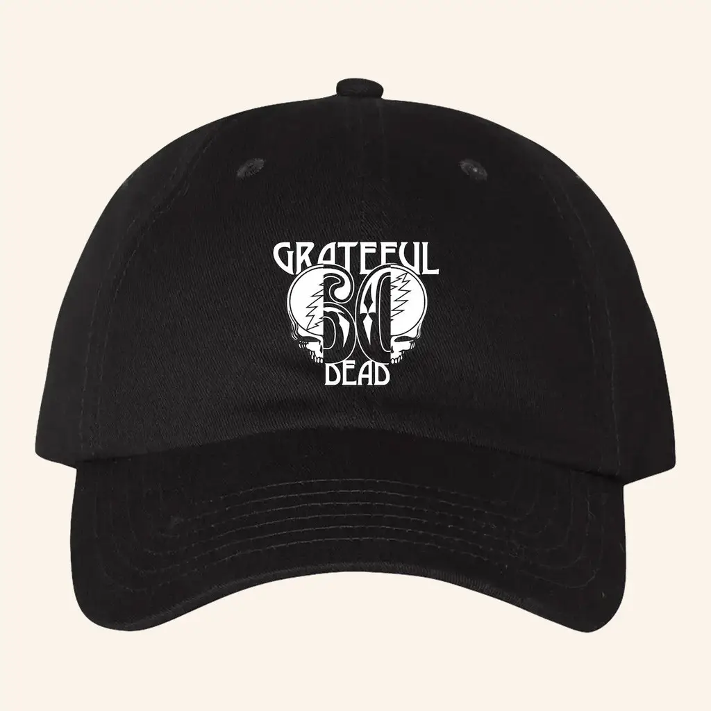 Grateful Dead Merch Embroidered 60th Anniversary Hat Best Gifts For Music Lovers -WearandDecor