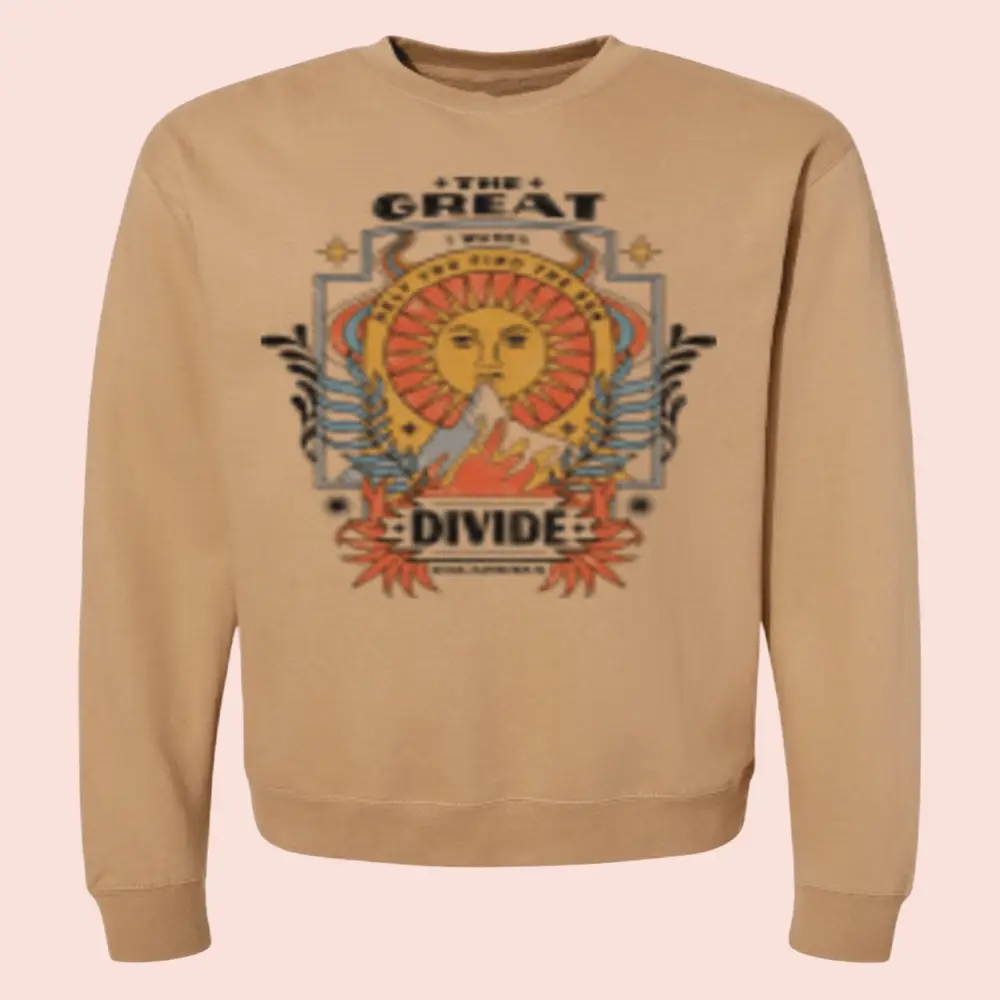 Great Divide Merch Sun And Mountain Tan Sweatshirt Fans Gift For Dad