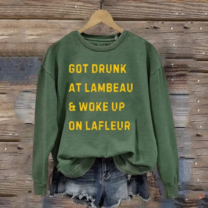 Green Bay Packers Got Drunk Sweatshirt Football Game Day Apparel Gifts For Football Fan Green Bay Packers Got Drunk Sweatshirt Football Game Day Apparel Gifts For Football Fan - Image 1