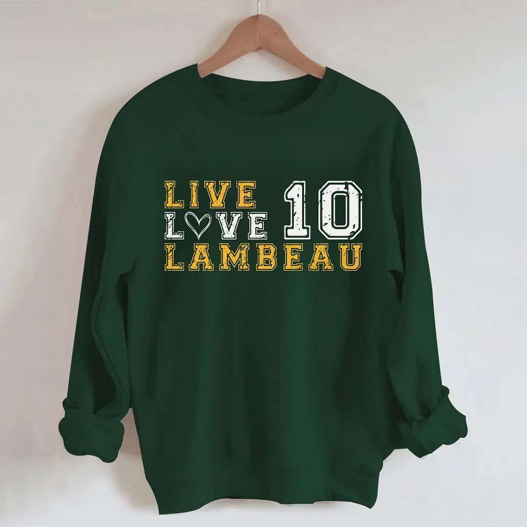 Green Bay Packers Live Love Lambeau Number 10 Sweatshirt Green Bay Football Fan Apparel