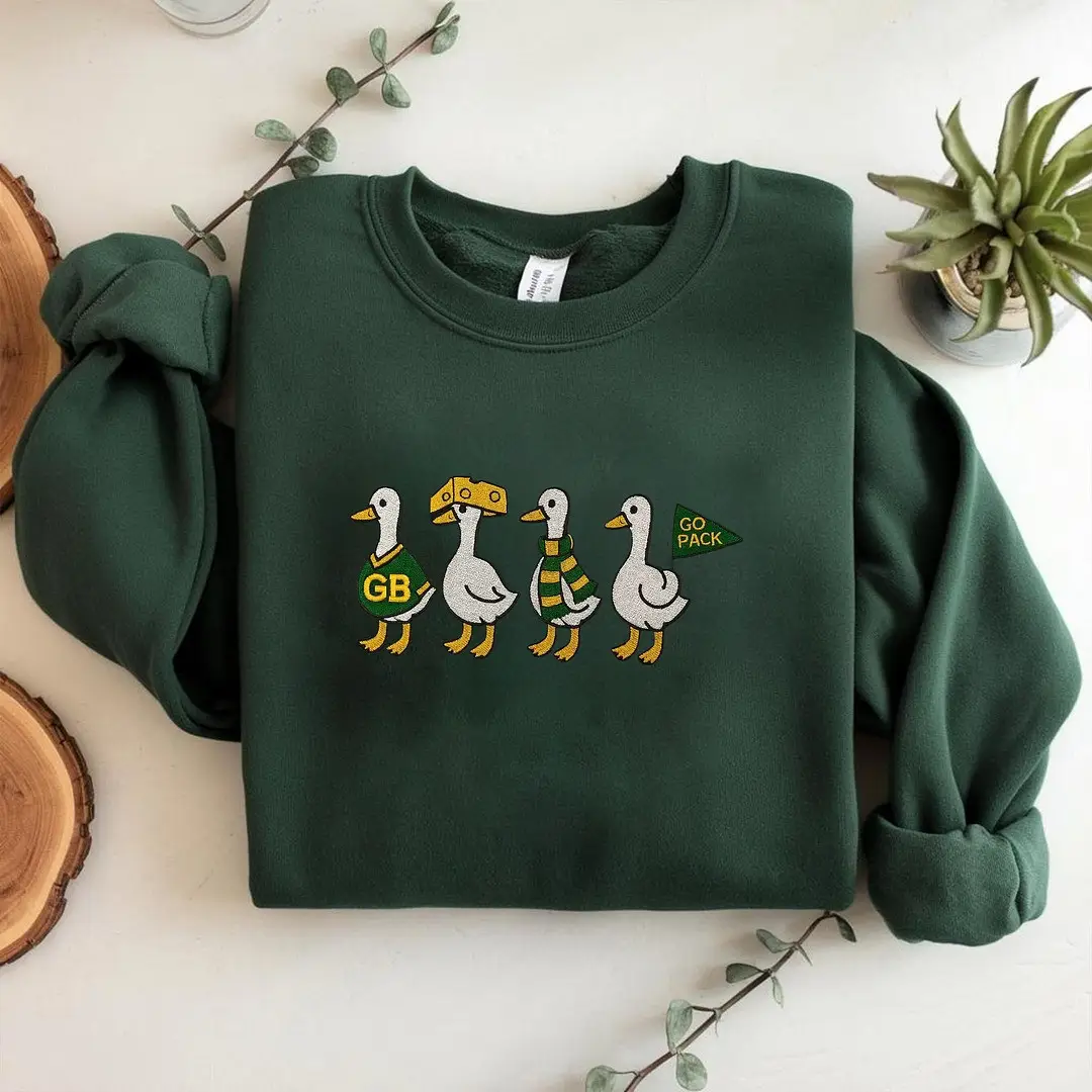 Green Bay Packers Silly Goose Sweatshirt Game Day Apparel Packers Merch Funny Gifts For Fans