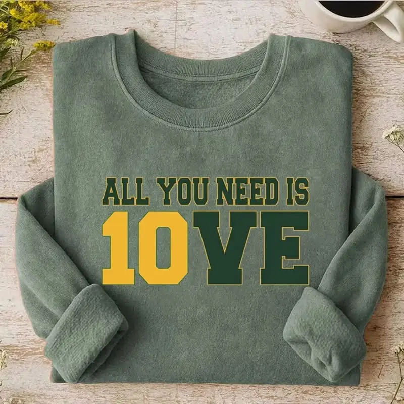 Green Bay Packers Sweatshirt All You Need Is Love Football Game Day Merch Packer Fan Gift Ideas Green Bay Packers Sweatshirt All You Need Is Love Football Game Day Merch Packer Fan Gift Ideas - Image 1