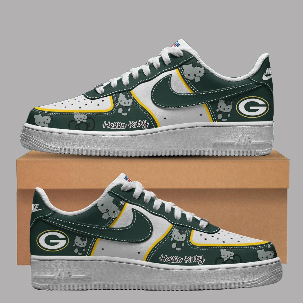 Green Bay Packers x Hello Kitty Air Force 1 Shoes Sneakers