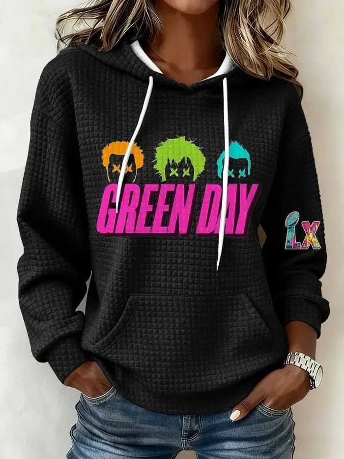 Green Day Super Bowl Hoodie Women's Halftime Show Super Bowl 2026 Green Day Merch Best Gifts