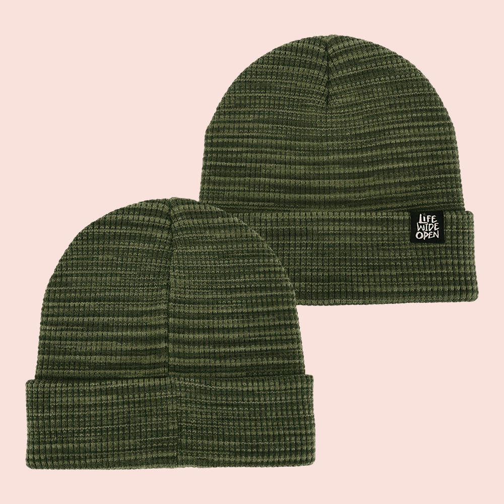 Green Waffle LWO Beanie CboysTV Music Merch Present For Music Lovers