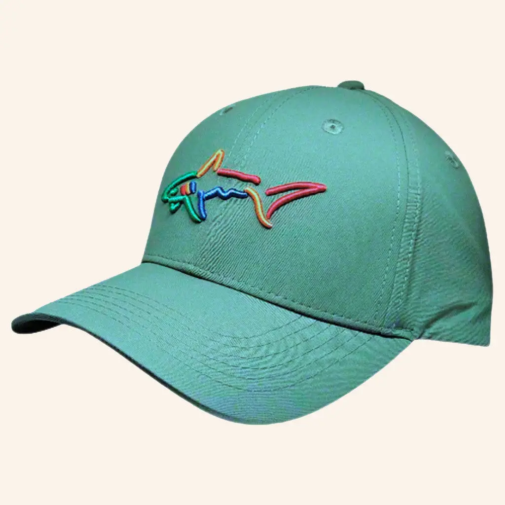 Greg Norman Hat Green Embroidered Shark Logo Cap Best Gifts For Friends -WearandDecor