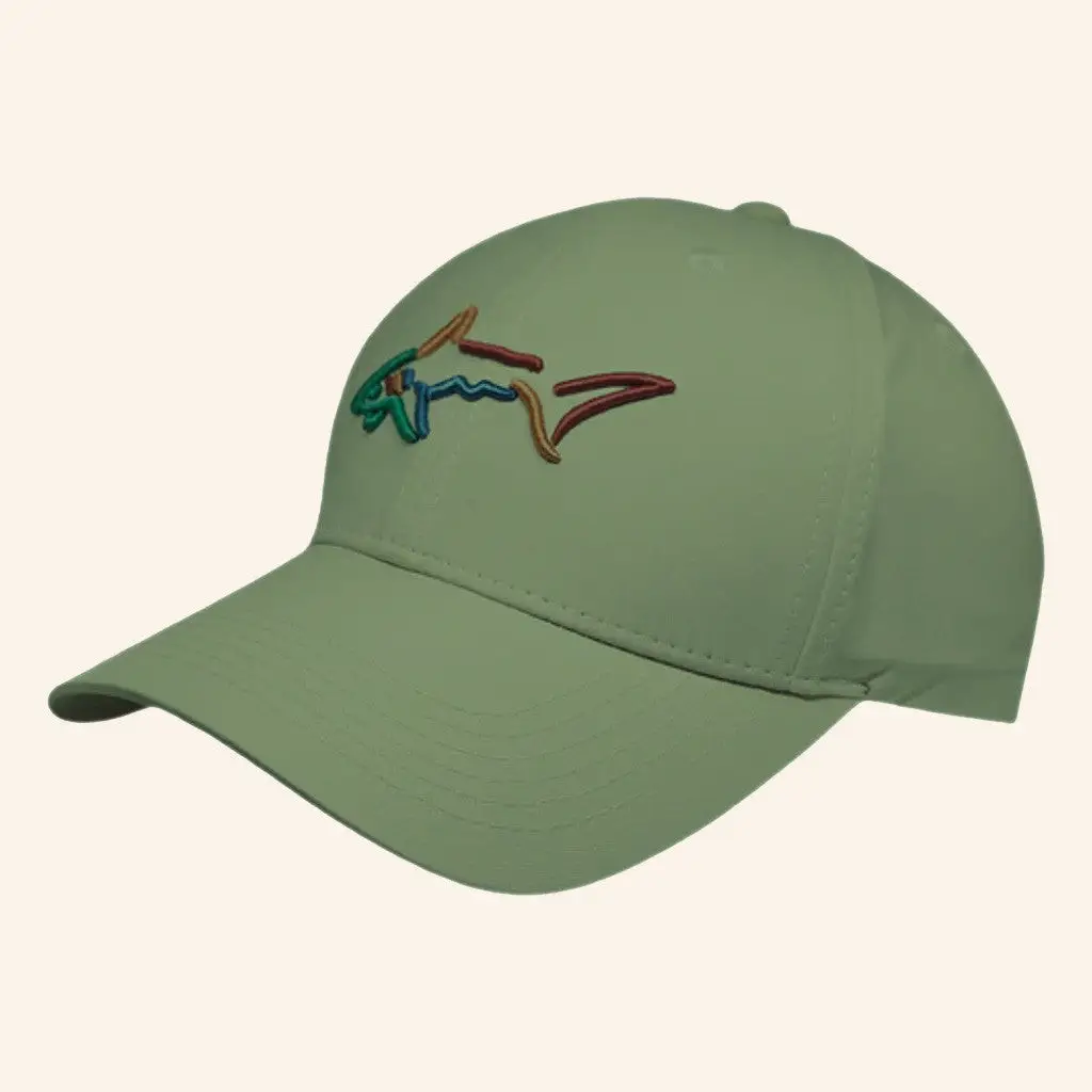 Greg Norman Hat Green Embroidered Shark Logo Cap Gifts For Her -WearandDecor