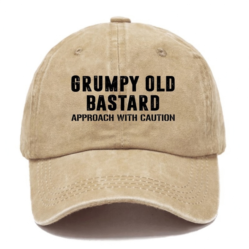 Grumpy Old Bastard Baseball Cap Happy Father's Day Merch Gift For Grumpy Men Grumpy Old Bastard Baseball Cap Happy Father's Day Merch Gift For Grumpy Men - Image 1