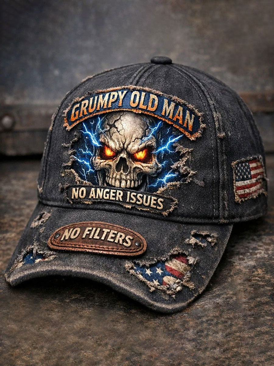 Grumpy Old Man Hat No Anger Issues No Filters Hat Old Fuckers Club Cap Father's Day Gifts