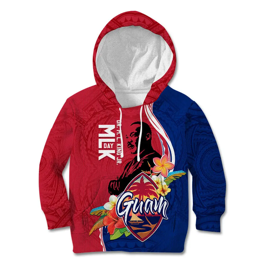 Guam Martin Luther King Jr Day Hoodie With Bougainvillea Apparel Gift For Father's Guam Martin Luther King Jr Day Hoodie With Bougainvillea Apparel Gift For Father's - Image 1