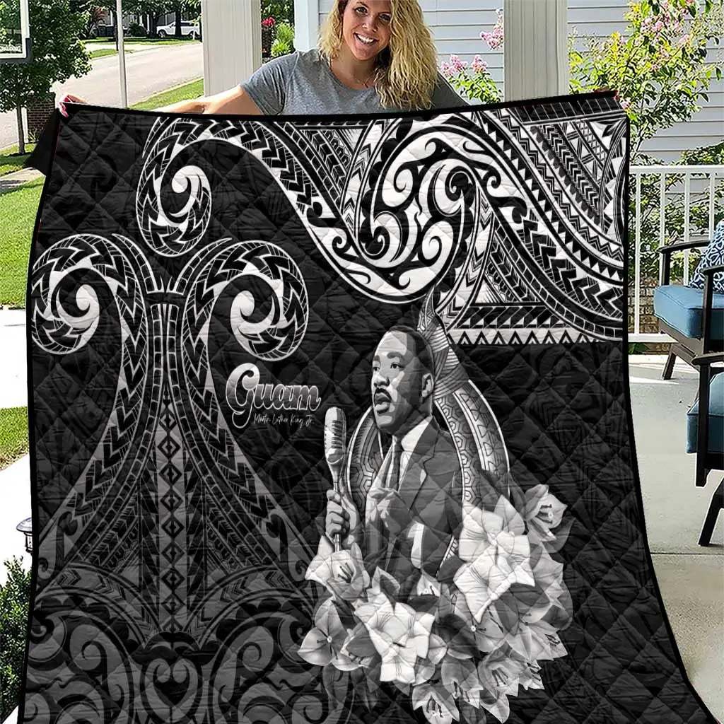 Guam MLK Day Quilted Blanket The Legacy Of MLK Black History Home Decor Gift For Mom