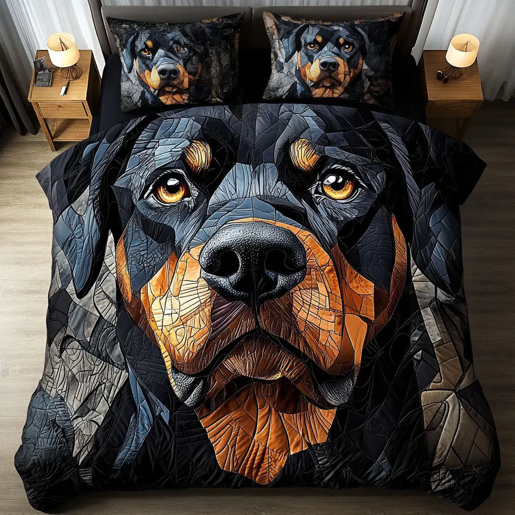 Guardian Gaze Quilted Bedding Set Perfect Bedding Gift Set for Holiday Celebrations