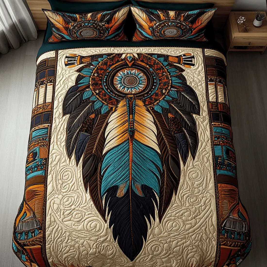 Guardian Of The Night Quilt Bedding Set Native Amrican Duvet Covers