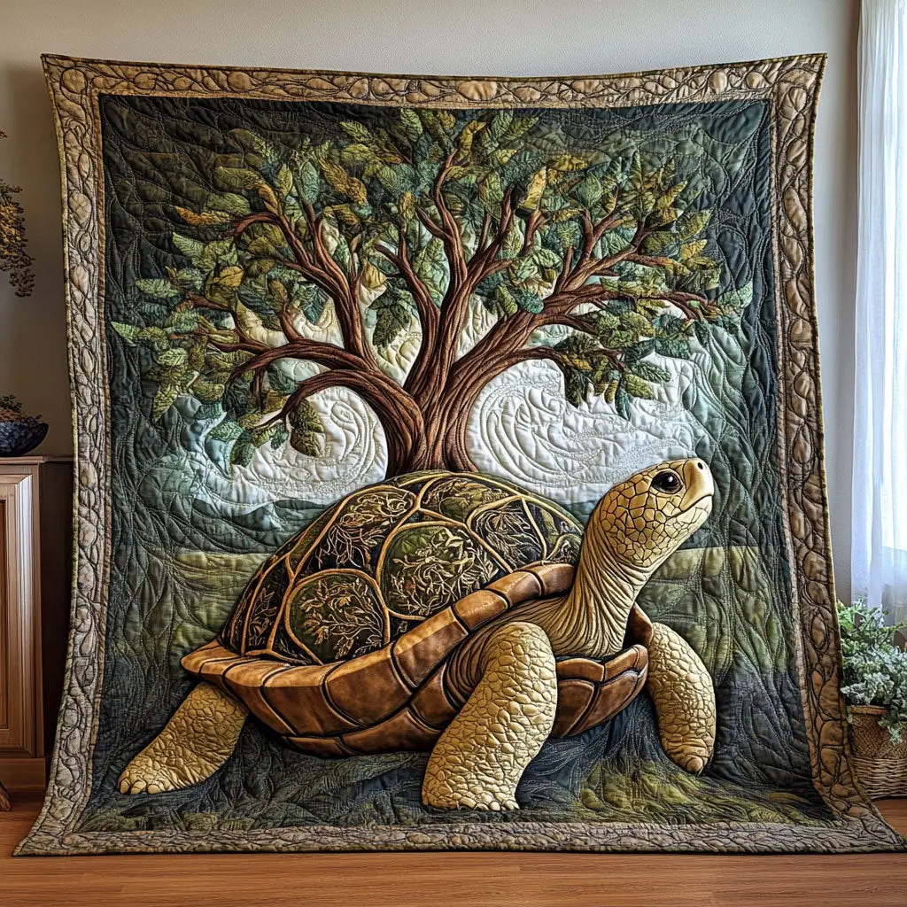 Guardian Of Tree Quilt Beautiful Printed Quilt Blanket for Home Aesthetics
